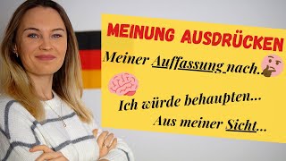 Redemittel Die eigene Meinung ausdrücken  Deutsch lernen b2 c1 b1 [upl. by Bolanger]