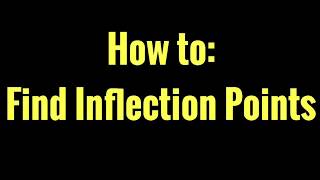 How to Find Inflection Points [upl. by Drofnelg878]