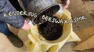 Rendering beeswax ASMR [upl. by Nylakcaj]