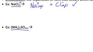 Dissociation equations part 1 [upl. by Toth]