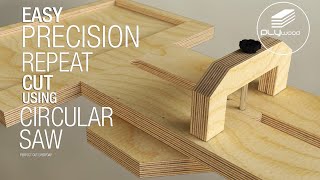 Easy Precision Repeated Cut Using Circular Saw  Rip Cut Jig [upl. by Berna]