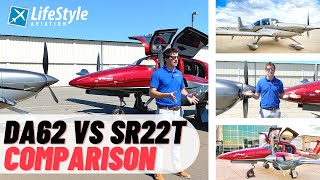 WHICH AIRPLANE IS BETTER  Cirrus SR22T vs Diamond DA62 Comparison [upl. by Ettenav418]