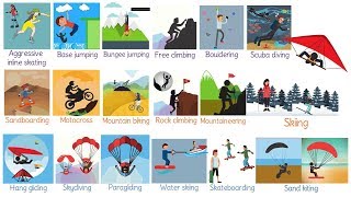 Extreme Sports  List of Adventure Sports in English [upl. by Matias]