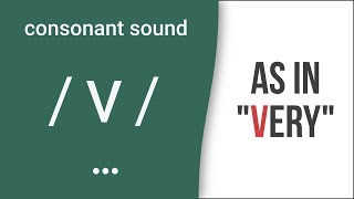 Consonant Sound  v  as in quotveryquot – American English Pronunciation [upl. by Copland]