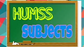 HUMSS List of Subjects  Grade11Grade12 [upl. by Griffiths]