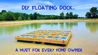 How To Build a Floating Dock With Plastic Barrels  DIY [upl. by Annoyk]