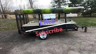 Cheap Kayak Trailer  Utility Trailer Conversion [upl. by Crin]