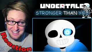 Stronger Than You Undertale Animation REACTION  SANS [upl. by Ecnatsnok575]