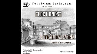 Lectiones1 Elogio de las letras Cicerón Pro Archia [upl. by Schargel]