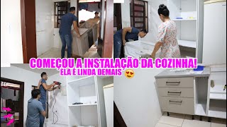 COMEÇOU A INSTALAÇÃO DA COZINHA NOVA Juliane Jocoski [upl. by Dihgirb]