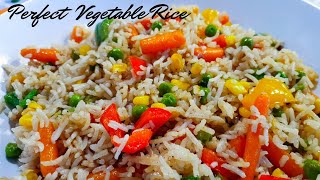 How to make the Perfect Vegetable Rice  Simple Vegetable Rice Recipe [upl. by Haimrej]