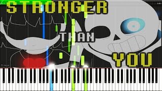 Stronger Than You  Undertale Animation ParodySyntheisa Piano Cover [upl. by Nomrej]