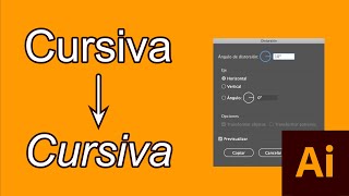 Cómo hacer LETRA CURSIVA en Illustrator 2021 [upl. by Elissa203]