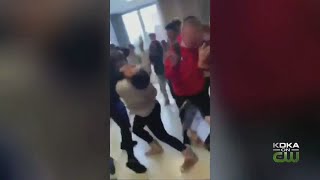 Fight Breaks Out In Hallway Of Highlands High School [upl. by Kamerman313]