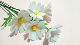 Como hacer flores de tela Daisy Super faciles y rapidas  DIY Manualidades 71 [upl. by Imer753]