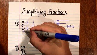 Simplifying Fractions Using Greatest Common Factor [upl. by Spear]