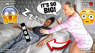 WAKING UP quotBRICK PRANK ON MY GIRLFRIEND cute reaction [upl. by Cleve]