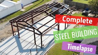 Complete Steel Building Time lapse RDH Construction [upl. by Aimak]