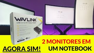 Como ligar dois monitores em um notebook Adaptador UGA [upl. by Stephen]