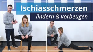 Ischiasschmerzen lindern  3 Übungen für Deine Schmerzfreiheit [upl. by Zeuqcaj]