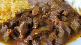 CARNE GUISADA  TEXMEX STYLE  How to make Mexican beef stew [upl. by Cthrine]