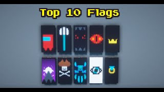 Top 10 Minecraft Banner Tutorial [upl. by Nahtonoj]