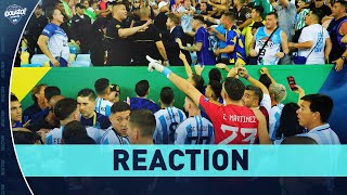 Fan Violence Delays Brazil vs Argentina  Scoreline [upl. by Eidda]