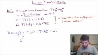 Linear Transformations [upl. by Akemehc411]