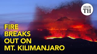 Fire breaks out on Mount Kilimanjaro in Africa [upl. by Carol-Jean]