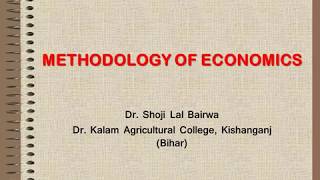 04 Methodology of Economics I AAE 121 I Fundamentals of Agricultural Economics I 2020 [upl. by Takara]