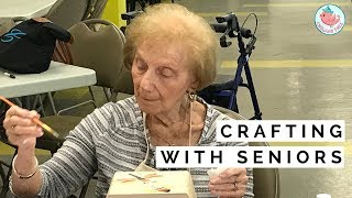 Arts amp Crafts with Seniors  Senior Center Gets Surprise [upl. by Amian]