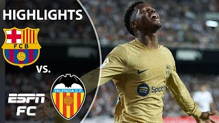 Valencia vs Barcelona  LaLiga Highlights  ESPN FC [upl. by Marj91]