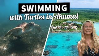 Akumal Mexico amp Yal Ku Lagoon  Travel Tips Food amp Snorkeling with Turtles [upl. by Hamlet]