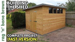 DIY Building A Shed From Scratch  Complete Project Fast Version [upl. by Nhguav]