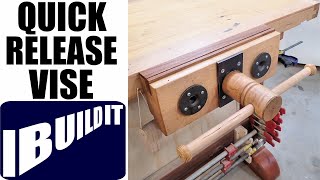 How To Make A Woodworking Vise  Quick Release [upl. by Ecam]