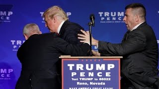 Donald Trump rushed off stage during rally in Nevada [upl. by Grimona]