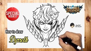 How to draw Dyrroth Mobile Legends [upl. by Garreth812]