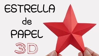 ⭐ESTRELLA de PAPEL⭐ 3D PAPER STAR  DIY [upl. by Eckardt]