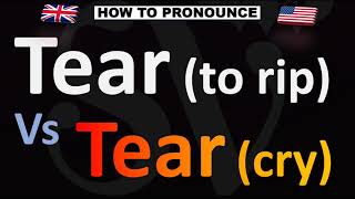 How to Pronounce TEAR Vs TEAR [upl. by Ayot]