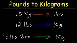 How To Convert From Pounds To Kilograms and Kilograms to Pounds [upl. by Nylanna340]