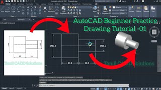 AutoCAD Beginner Practice Drawing 01  Tamil [upl. by Torre]