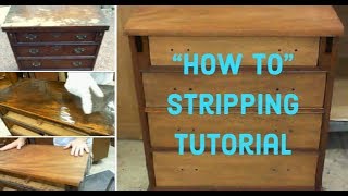 DIY Furniture Refinishing  How To Strip Wood Furniture [upl. by Thant]