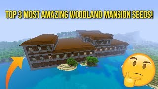 Minecraft  Top 3 Most Amazing Woodland Mansion Seeds Minecraft PS4 Xbox One PS3Xbox 360 [upl. by Rhona]