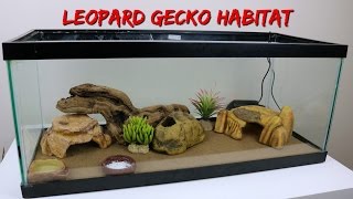 SETTING UP MY LEOPARD GECKOS NEW HABITAT [upl. by Elohcan]