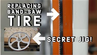 How To Replace A Band Saw Tire  The EASY Way  Work Shop Tip [upl. by Ennaylil]