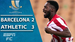 Athletic Bilbao pull off EPIC comeback vs Barcelona to win Spanish Supercopa  ESPN FC Highlights [upl. by Aivizt]