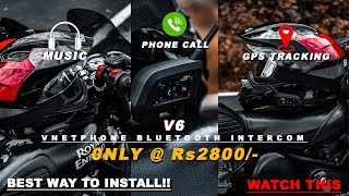 Bluetooth helmet in just Rs2800 Best budget intercom for you🤩 Installation and specifications [upl. by Eemla]