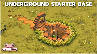 Minecraft How to Build an Underground Starter Base Tutorial 2021 [upl. by Annalise]