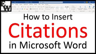 How to Insert Citations in Microsoft Word [upl. by Yi442]