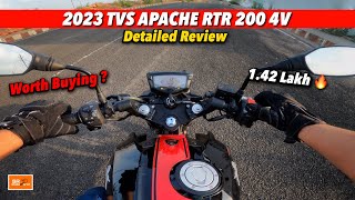 Tvs Apache RTR 200 4V Detailed Ride Review  SR Motoworld [upl. by Netfa]